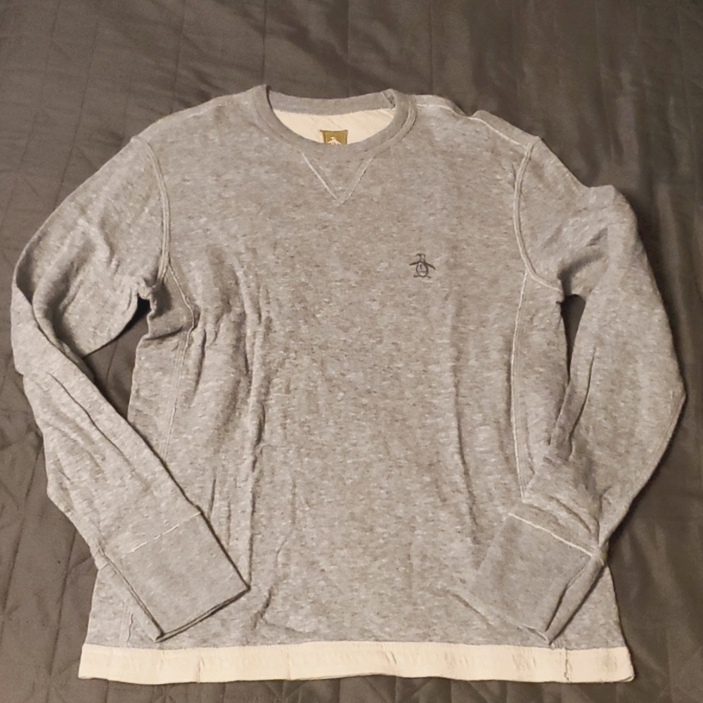 ORIGINAL PENGUIN reversible pullover crewneck sweater (M)
